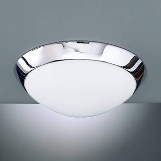 Plafondlamp Katrin IP44, chroom mat wit, chroom