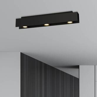 Plafondlamp Kenno, zwart, 3-lamps
