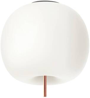 plafondlamp Kushi, koperkleurig/wit, Ø 33 cm, glas opaal, koper