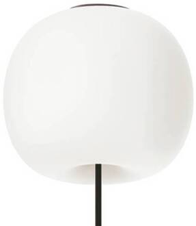 plafondlamp Kushi XL, zwart/wit, Ø 43 cm, glas wit, zwart