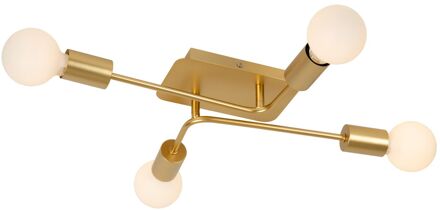 Plafondlamp Lester Messing 4xe27