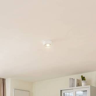 plafondlamp Levia, 1-lamp, Ø 14 cm, wit, gips