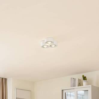 plafondlamp Levia, 3-lamps, 26x24.5cm, wit, gips