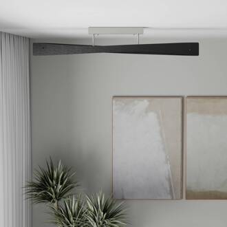 plafondlamp Lian, aluminium/zwart zwart mat, aluminium mat