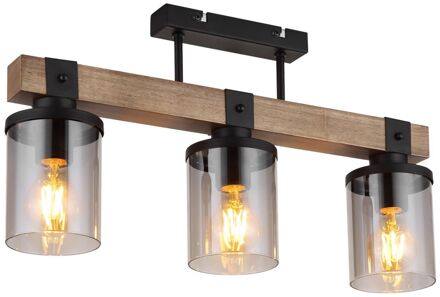 Plafondlamp Lila Metaal Zwart 3x E27