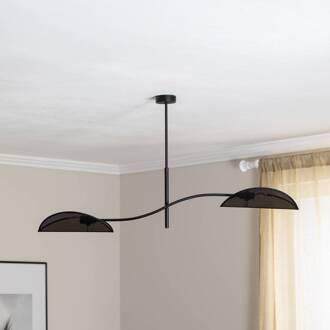 Plafondlamp Lotus, zwart/goud, 2-lamps zwart, goud