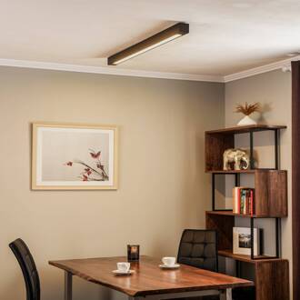 Plafondlamp Lungo, zwart, lengte 124 cm