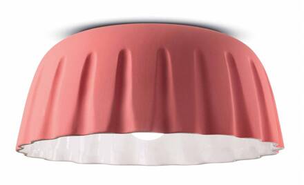 Plafondlamp Madame Gres keramiek hoogte 17 cm, roze