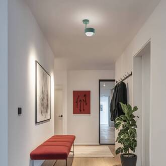 Plafondlamp Mado, 1-lamp, groen groen, wit