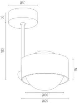 Plafondlamp Mado, beige, 1-lamp, hoogte 21 cm, staal/glas zand, opaal