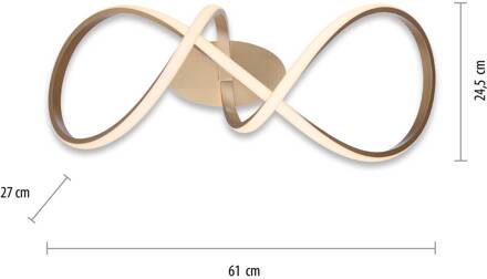 Plafondlamp Maria, dimbaar, messing