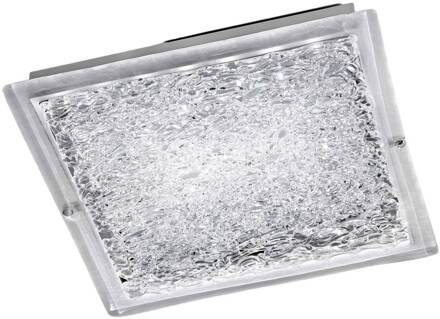 Plafondlamp Mary 50x50 cm transparant, nikkel