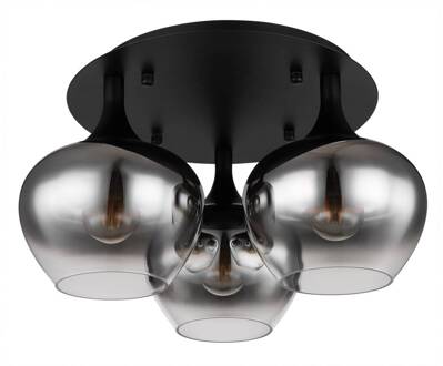 Plafondlamp Maxy Metaal Zwart 3x E27