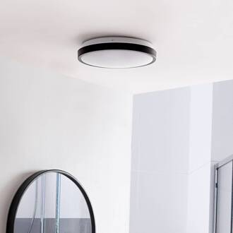 plafondlamp Medon Ø 29 cm zwart kunststof IP44 zwart, wit