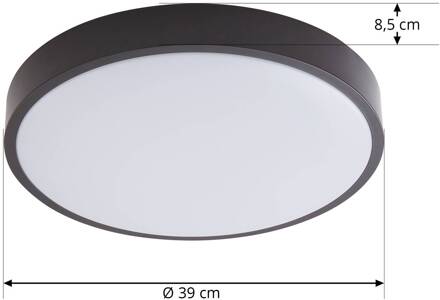 plafondlamp Medon Ø 38 cm zwart kunststof IP44 zwart, wit