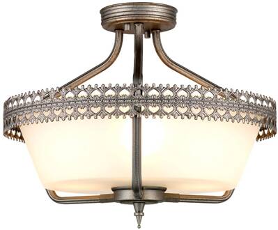 Plafondlamp met afstand Crown ijzer, wit