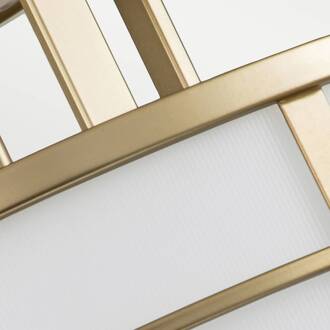 Plafondlamp met afstand Fusion, messing naturel messing, wit