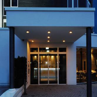 Plafondlamp Mob Round, aluminium, donkergrijs, GX53, IP54