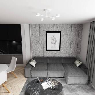 Plafondlamp Modus 4, staal, 4-lamps, GX53, wit