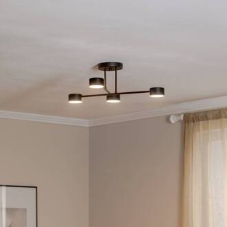 Plafondlamp Modus 4, staal, 4-lamps, GX53, zwart
