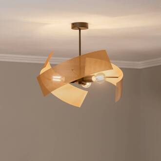 Plafondlamp Moira, goudkleurig/zwart, Ø 47 cm, 3-lamps goudkleurig, zwart