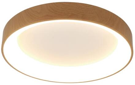 Plafondlamp Niseko II CCT afstandsbediening Ø38cm houtkleurig