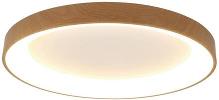 Plafondlamp Niseko II CCT afstandsbediening Ø65cm houtkleurig