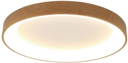 Plafondlamp Niseko II CCT afstandsbediening Ø78cm houtkleurig
