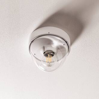 Plafondlamp Nook met heldere kap, wit wit, helder