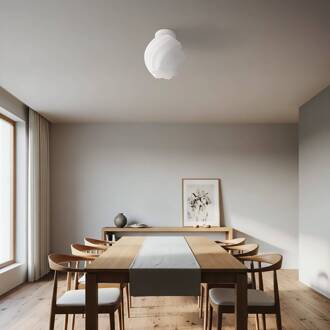 plafondlamp Nuvia, hoogte 32 cm, wit, 3D-print