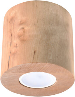 Plafondlamp Orbis hout Bruin