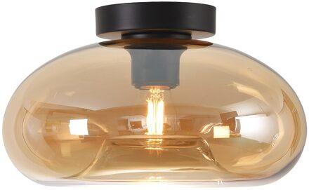 Plafondlamp Paradise Ø 28 cm amber glas zwart