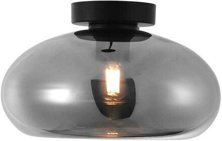 Plafondlamp Paradise Zwart & Smoke Glas 28cm