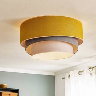 Plafondlamp Pastel Trio Ø 60 cm mosterd/grijs/lichtgrijs mosterd, grijs, lichtgrijs, wit