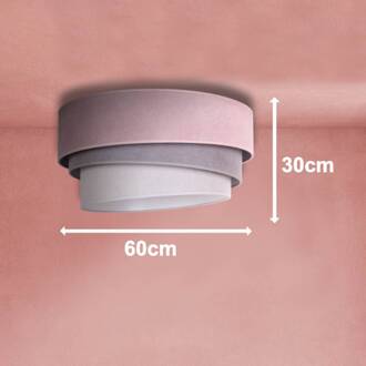 Plafondlamp Pastell Trio Ø60cm roze/grijs roze, grijs, lichtgrijs, wit
