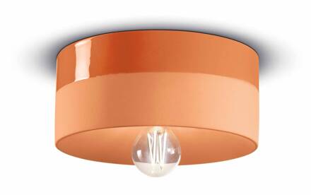 Plafondlamp PI keramiek glanzend/mat Ø 25cm oranje