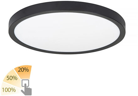 Plafondlamp Piatto Ø 30,5 cm 3 step DIM zwart