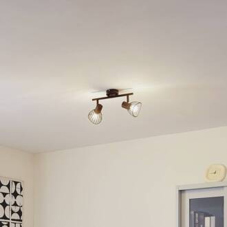 plafondlamp Piena, zwart, 2-lamps, metaal, 39cm