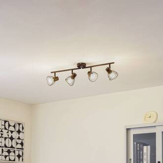 plafondlamp Piena, zwart, 4-lamps, metaal, 70cm