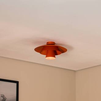 Plafondlamp Plato, oranje, metaal, Ø 38 cm, E27