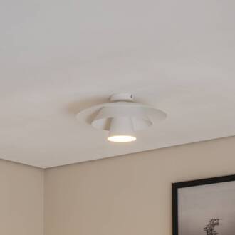 Plafondlamp Plato, wit, metaal, Ø 38 cm, E27