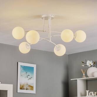 Plafondlamp Pregos 6, 6-lamps in wit