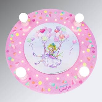 Plafondlamp Prinses Lillifee met LEDs rond roze