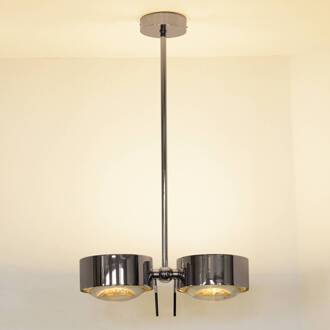 Plafondlamp PUK Sides 2-lamps G9, chroom 30cm helder, wit mat