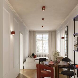 Plafondlamp RIBLA, oker, Ø 10 cm, metaal, GX53