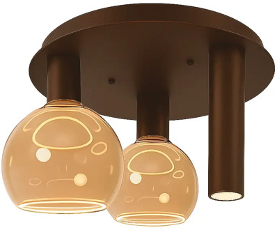 Plafondlamp Riva 3 lichts Ø 35 cm platinum