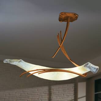Plafondlamp ROMA 60 koperrood amber
