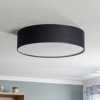 Plafondlamp Rondo, zwart, Ø 50 cm