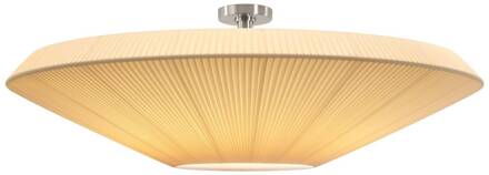 plafondlamp Siam 120, hoogte 36 cm, nikkel/crèmekleurig nikkel, crème