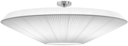 plafondlamp Siam 120, hoogte 36 cm, nikkel/wit nikkel, wit